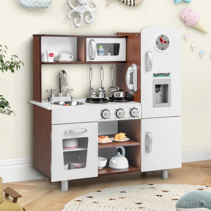 Hivvago Kids Kitchen Playset with Realistic Sounds and Lights