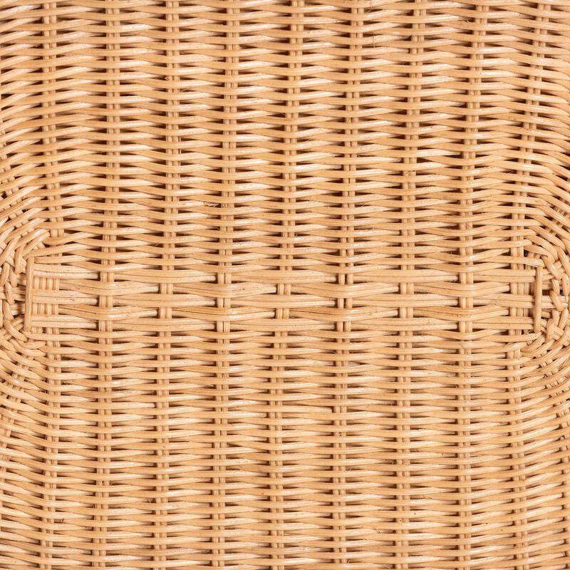 bali & pari Elissa Bohemian Light Honey Rattan Elephant End Table