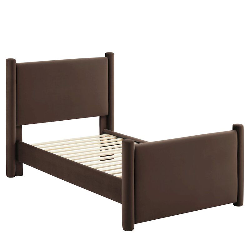 Modway Rael Performance Velvet Twin Platform Bed image number 3