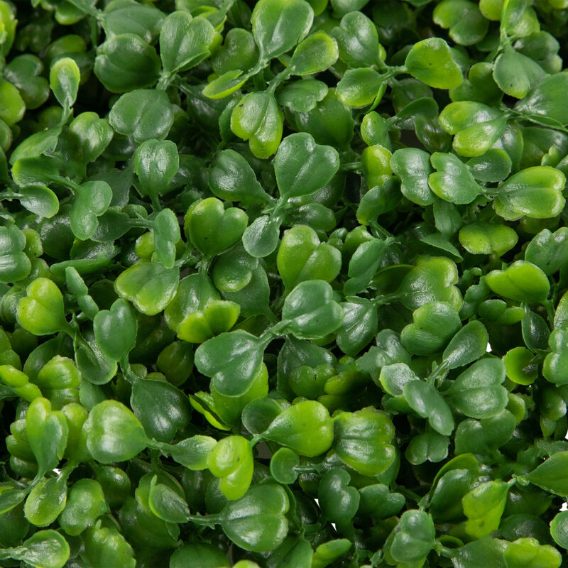 19" Two Tone Green Artificial Boxwood Topiary Ball image number 3