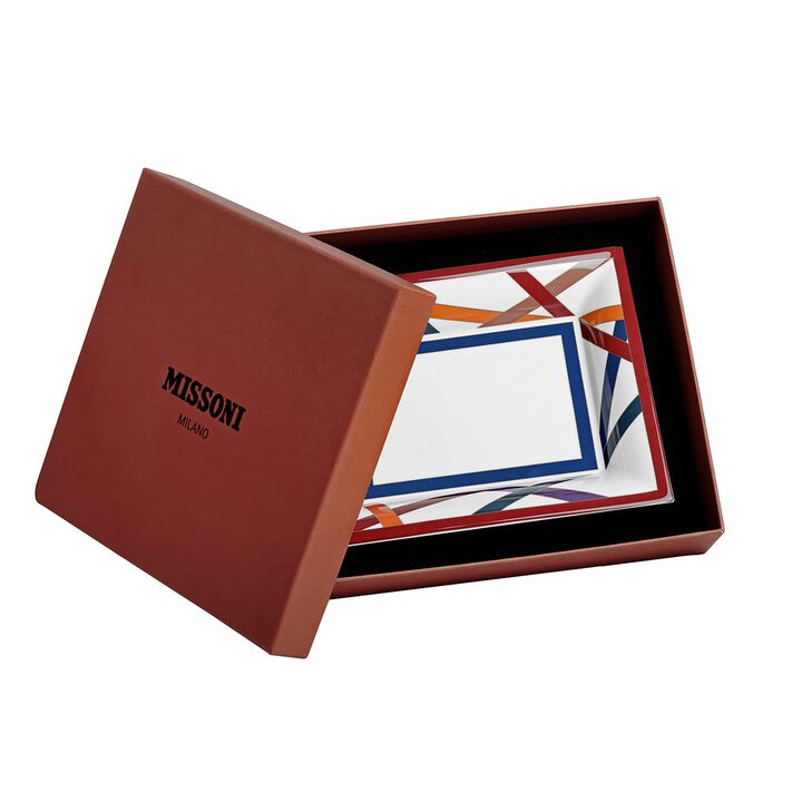 Tray NASTRI MULTICOLOR, L 10.83" &times; W 9.17" &times; H 2.13"