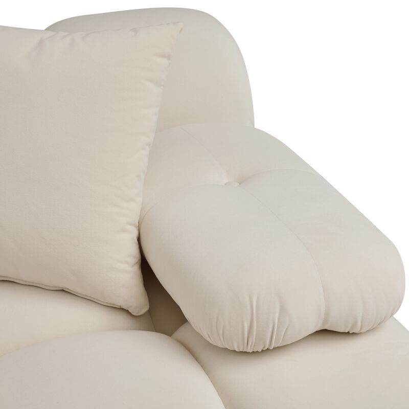 Calliope Cream Performance Velvet Modular Sofa image number 3