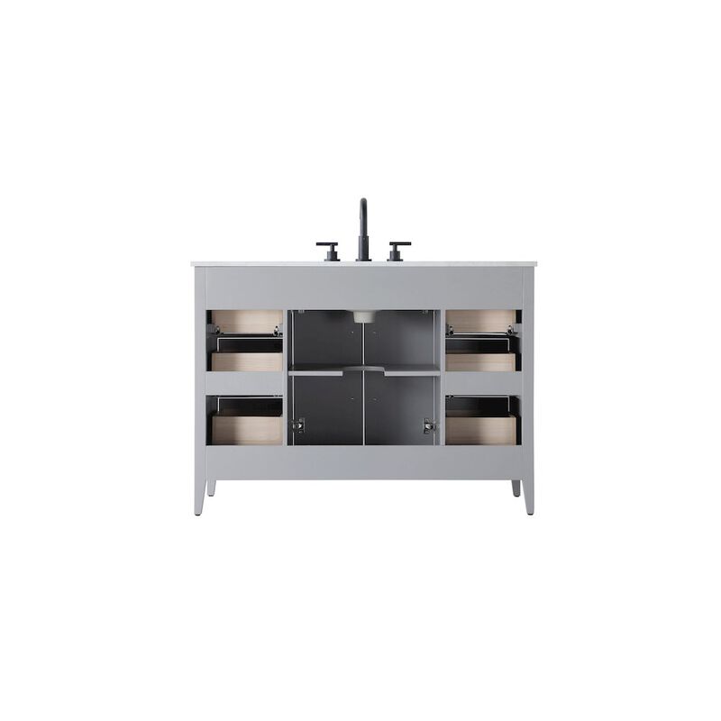 Elegant Kitchen and Bath 48 Inch Single Bathroom Vanity In Grey
