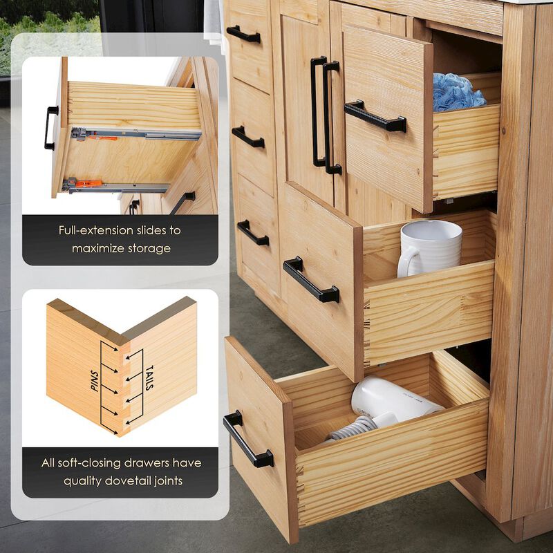 Altair-10 48 Single Bathroom Vanity with Grain White Countertop without Mirror