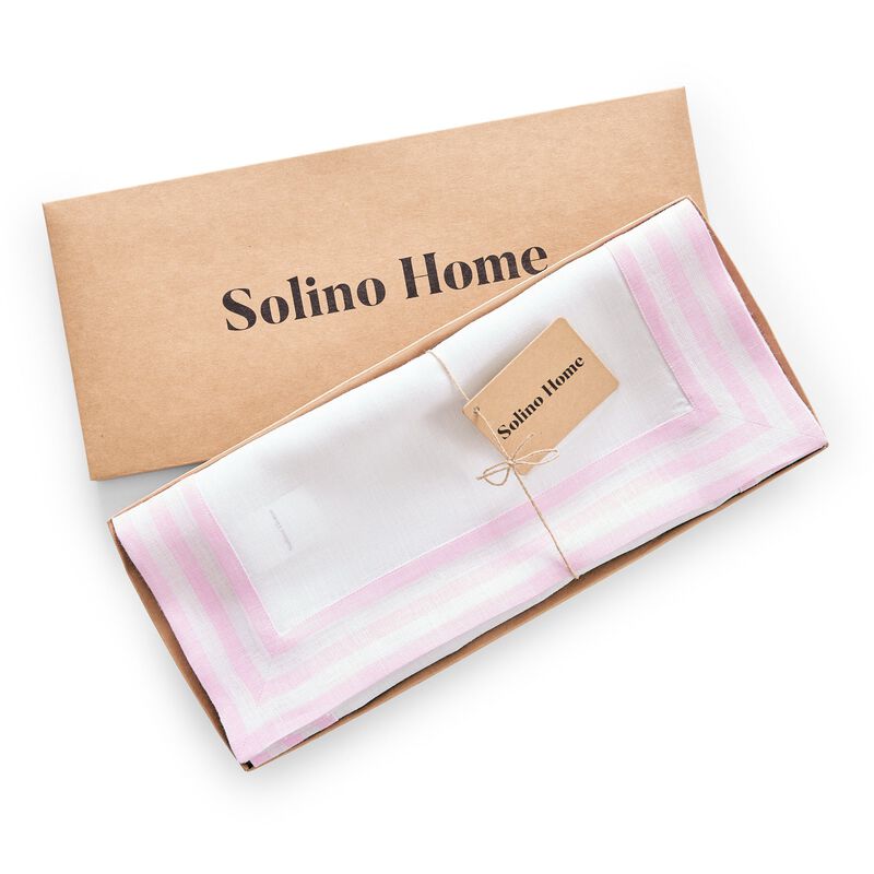 Solino Home Mila 100% Linen Table Runner &ndash; Handcrafted, Machine Washable, Perfect for Holiday and Everyday Dining