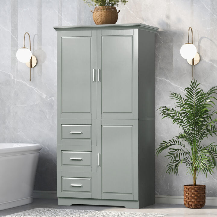 Streamdale Tall Wide Storage Cabinet w/ Doors & Drawers