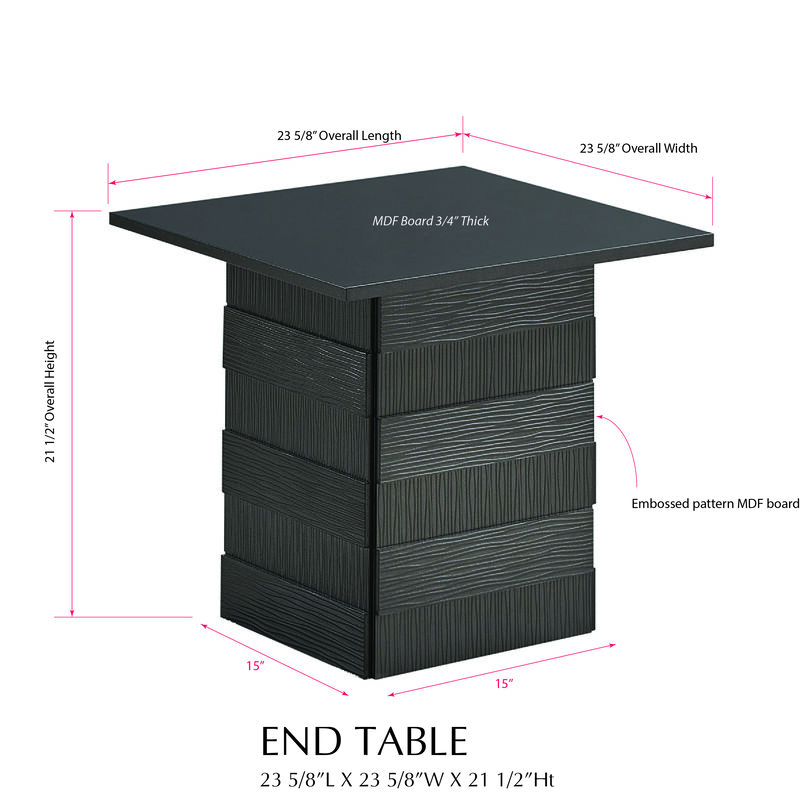 Kings Brand Furniture Madison Modern Pedestal Base Wood End Table, Champagne