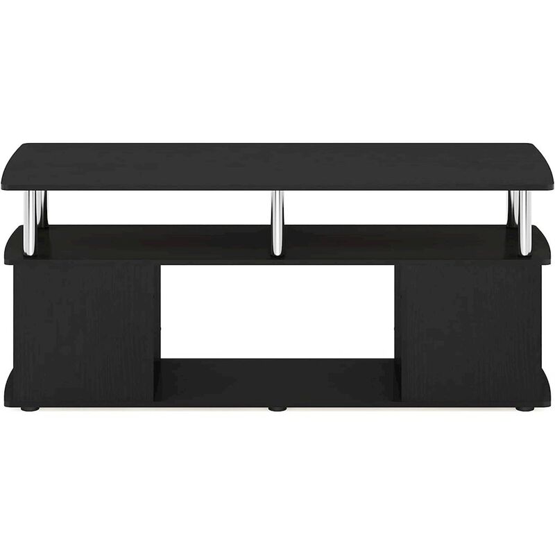 Furinno JAYA Utility Design Coffee Table, Americano, Stainless Steel Tubes