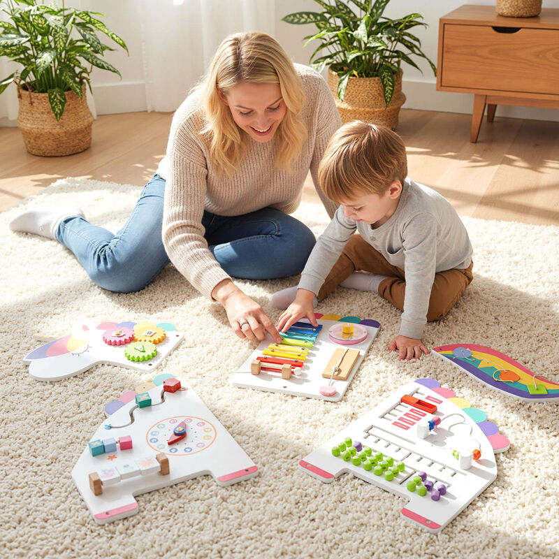 Dinosaur Busy Board 11-in-1 Activity Wall Panels for Education & Early Development image number 3