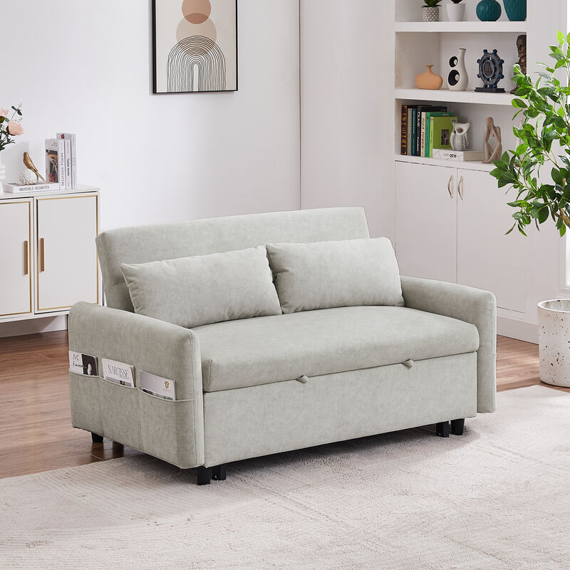 Merax Sleep Sofa Bed Loveseats Sofa Couch with Adjsutable Backrest
