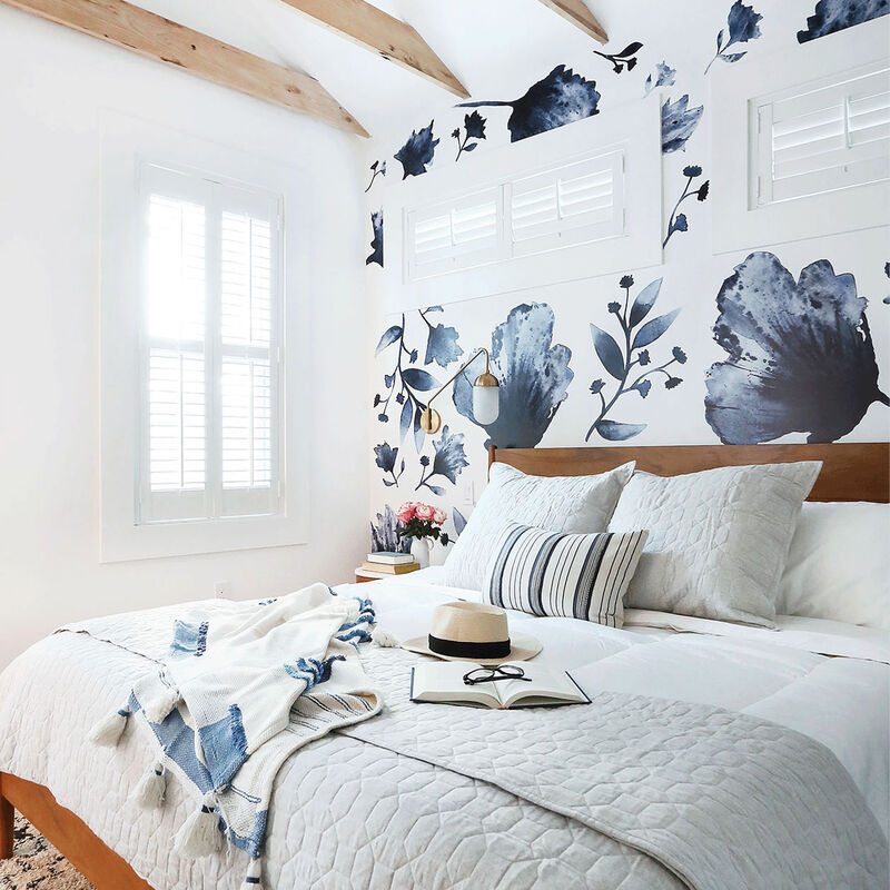 Water and Ink Floral Wall Decals