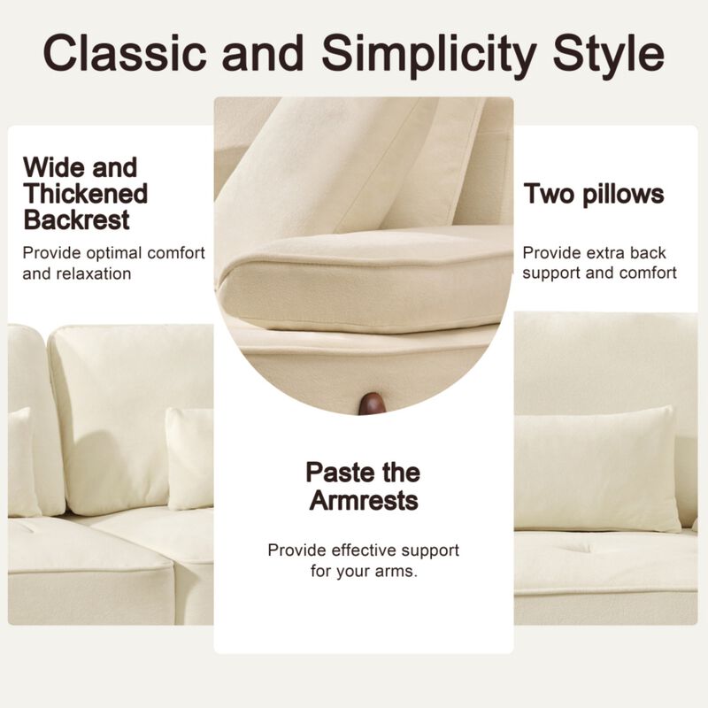 Wipelt Comfortable Deep-Seated Sectional Sofa image number 6