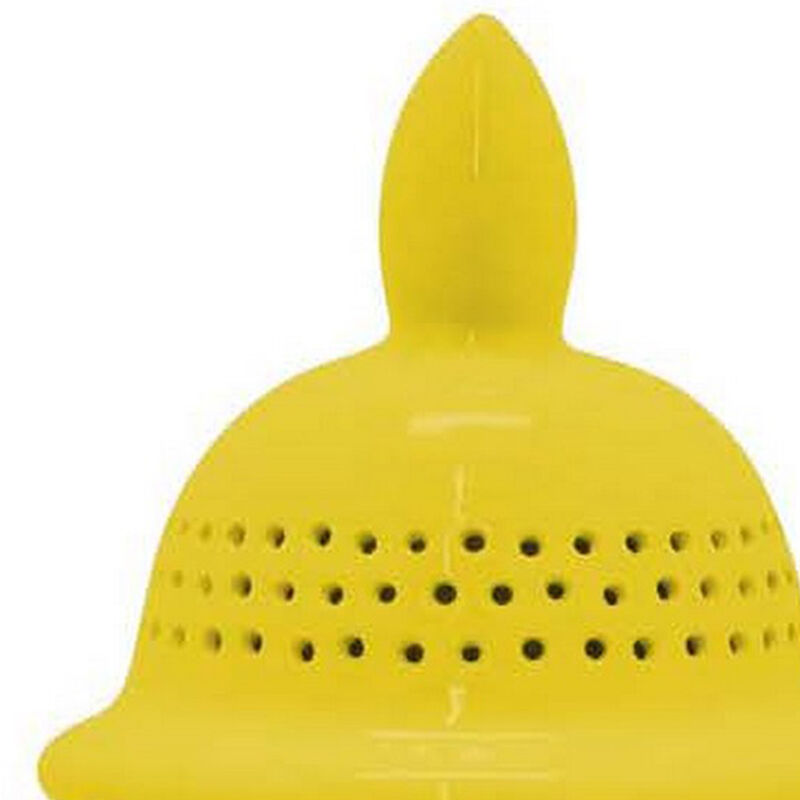 Deni 25 Inch Ginger Jar, Carved Cutout Lattice, Removable Lid, Yellow - Benzara