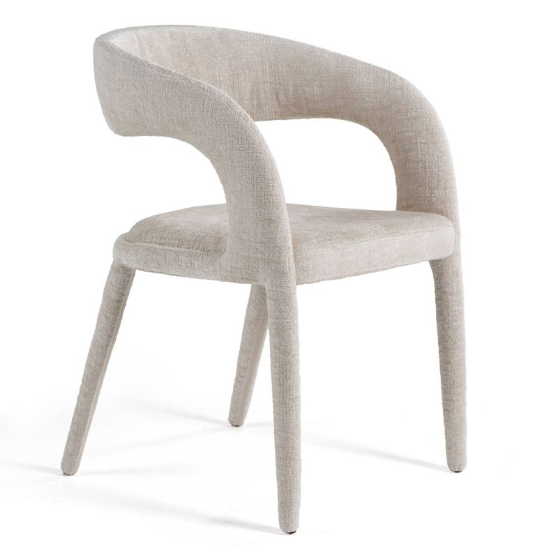 Modrest Faerron - Modern Light Grey Fabric Dining Chair