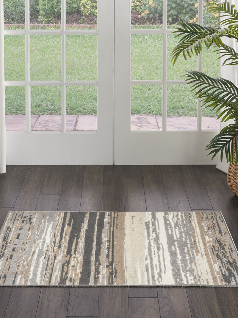 Jubilant JUB04 Green/Ivory 2'3" x 7'3" Rug