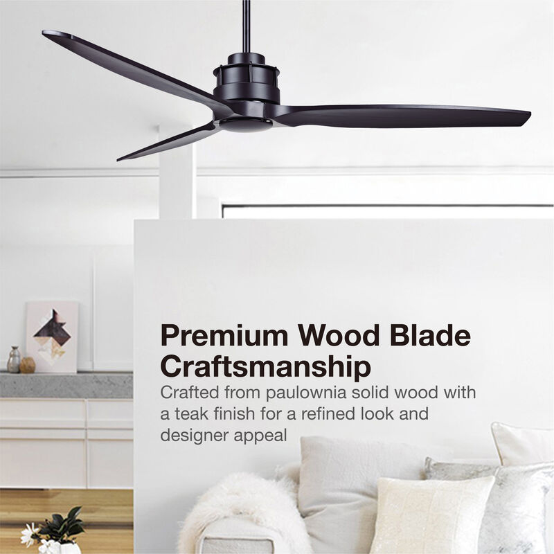 Lucci Air Akmani 60" Ceiling Fan with Remote Control, Energy Efficient DC Ceiling Fan, Quiet High Airflow Blades image number 7