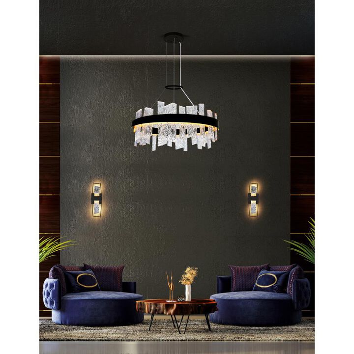 Guadiana 32 in LED Black Chandelier