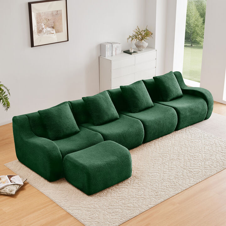Jimbep L-Shaped 4-Seat Boneless Sectional