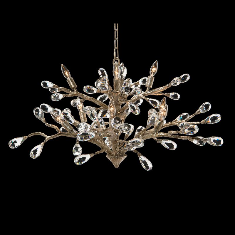 Budding Crystal Ten-Light Chandelier