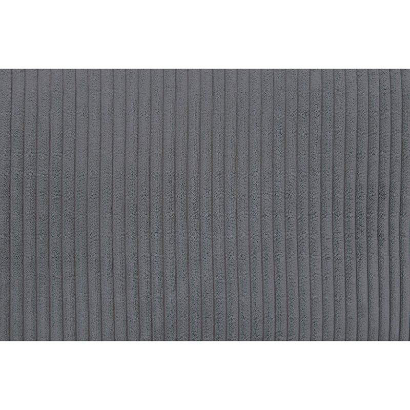 Iny U Sectional Sofa Chaise Armless Chair Set, 2 Pillows, Fog Gray - Benzara