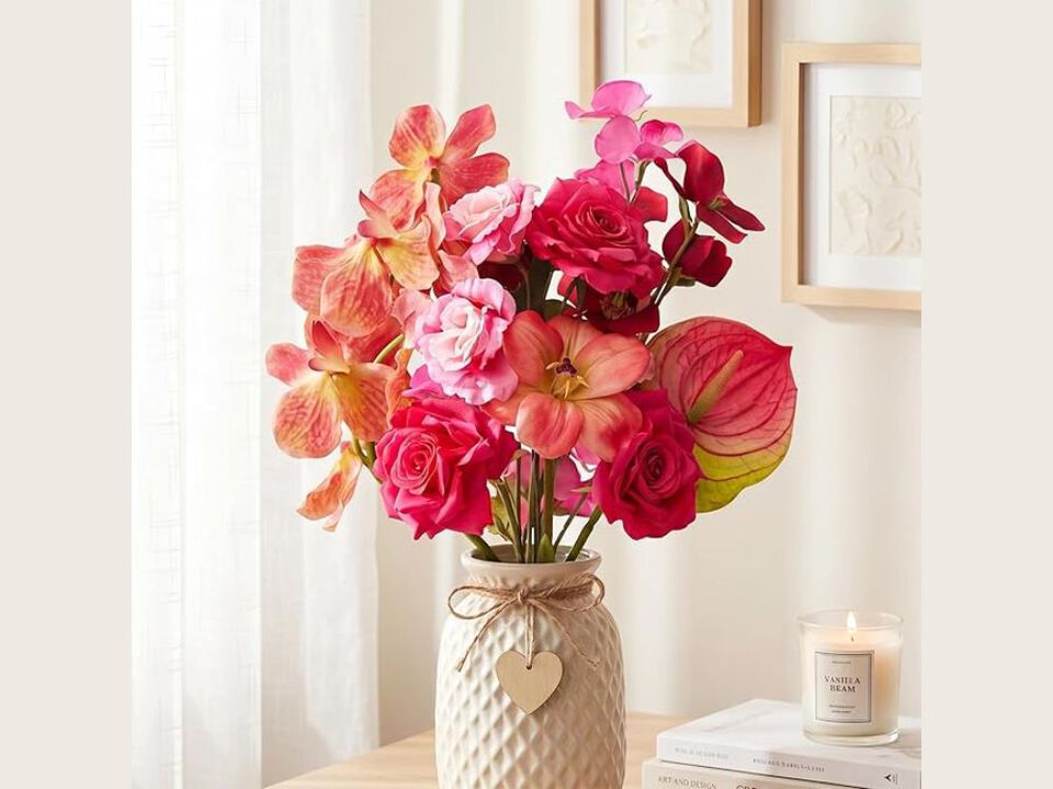 Pink Artificial Flowers Vase Filler Silk Wedding Bouquets Flower