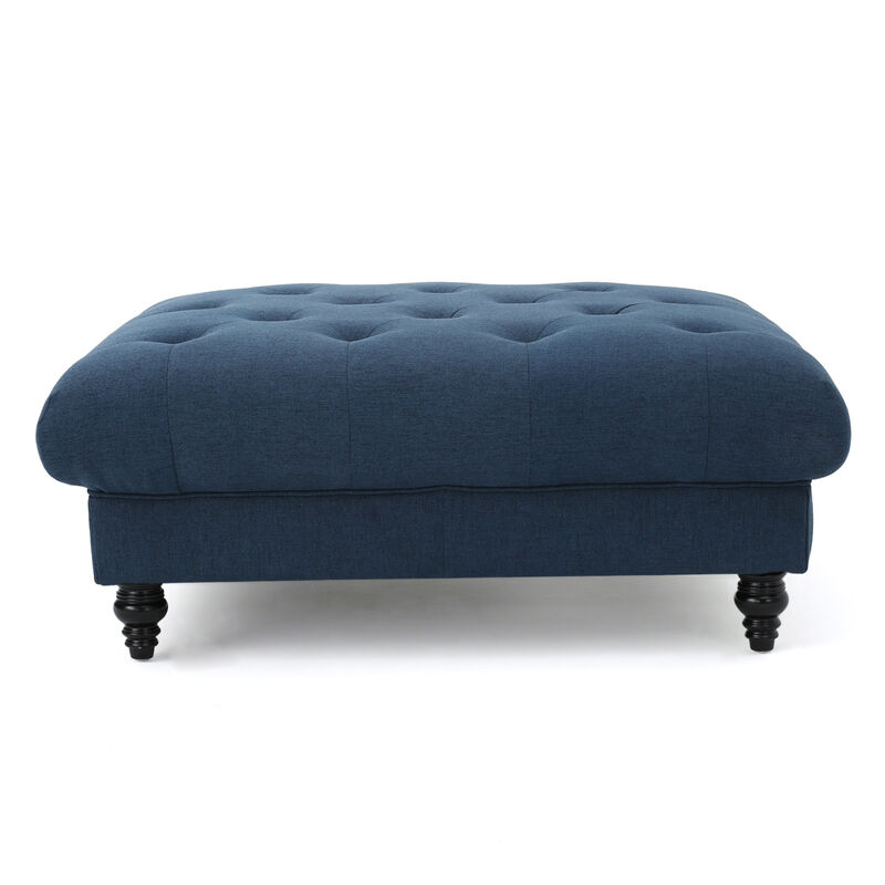 Streamdale Plush and Versatile Velvet Ottoman with Tufted Top image number 0