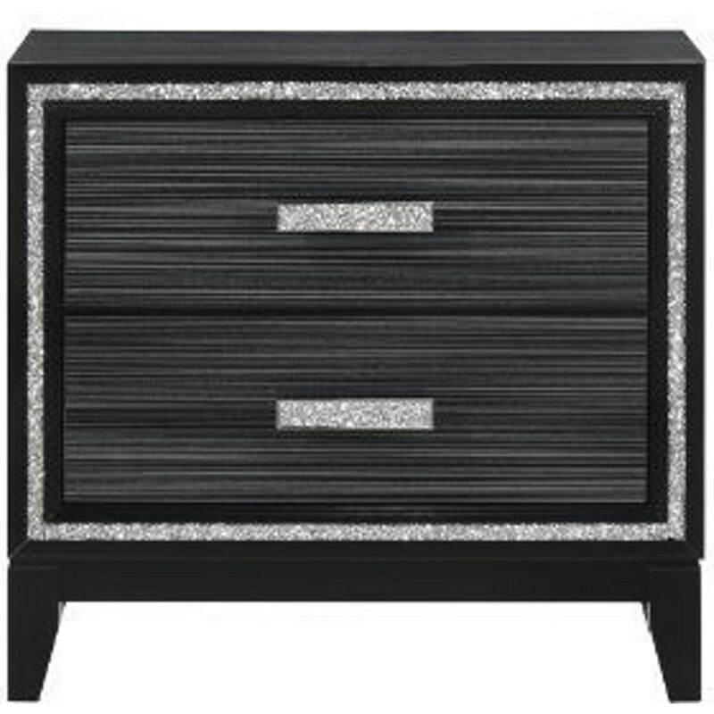 Queen Size Bedroom Set, Black Finish, 4-Piece Set with Bed, 2 Nightstands and Dresser image number 5