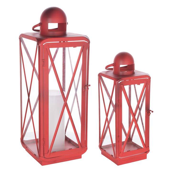 Set of 2 Lanterns for Stylish Indoor and Outdoor Lighting