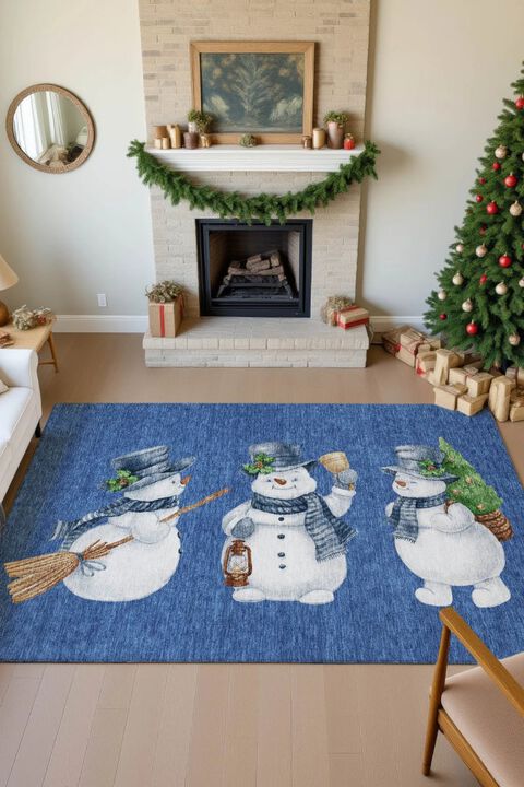 Merry & Bright MY28 Navy 5' x 7'6" Rug