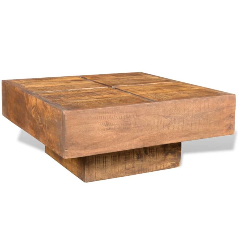 vidaXL Coffee Table Brown Square Solid Mango Wood