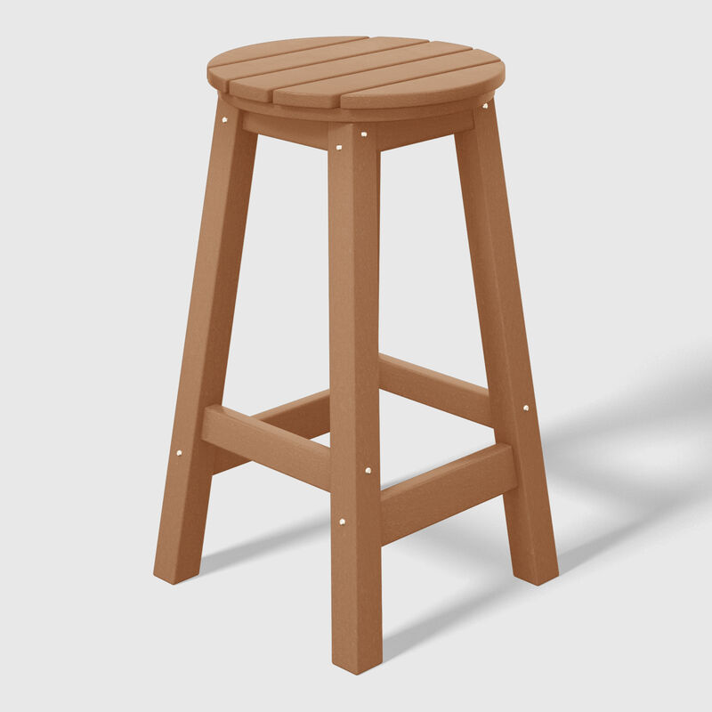 WestinTrends 24" HDPE Outdoor Patio Round Counter Height Bar Stool