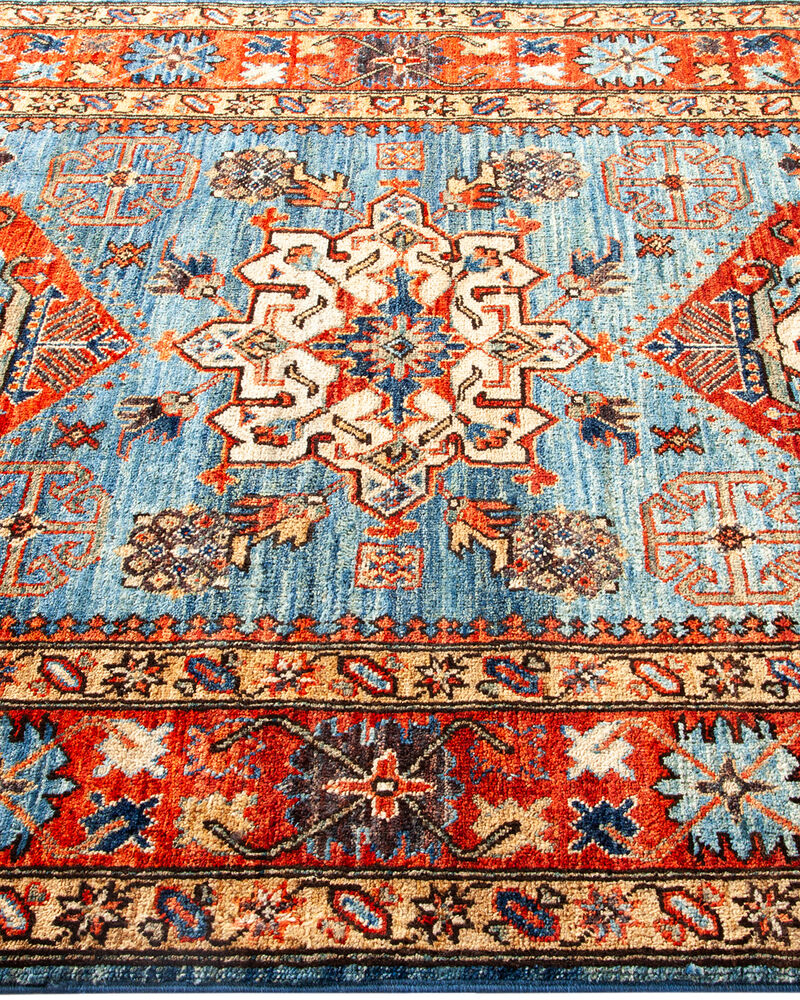 Serapi, One-of-a-Kind Hand-Knotted Area Rug  - Light Blue, 3' 10" x 11' 10" image number 4