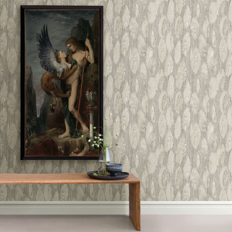 Monolith Grey Abstract Wood Wallpaper image number 1