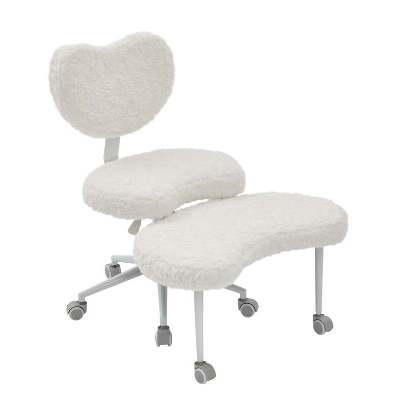 Artificial Rabbit Hair Meditation Chair Plus, Cross Legged Chair, Criss Cross Desk Chair image number 0