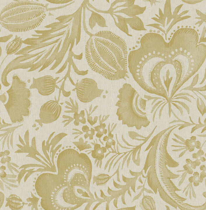 Culver Mustard Jacobean Wallpaper
