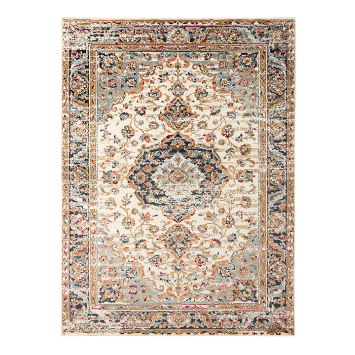HomeRoots Medallion Power Loom Area Rug