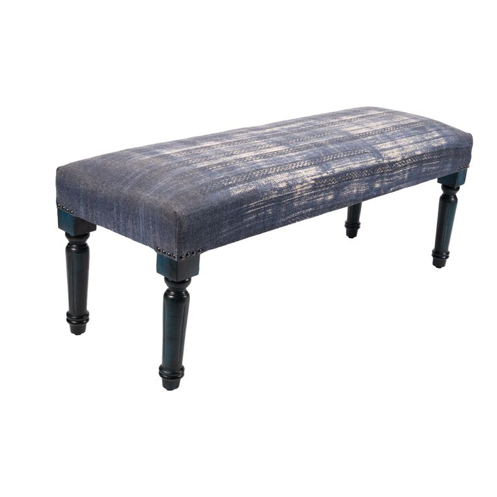 Andrew Cotton Upholstered Accent Bench