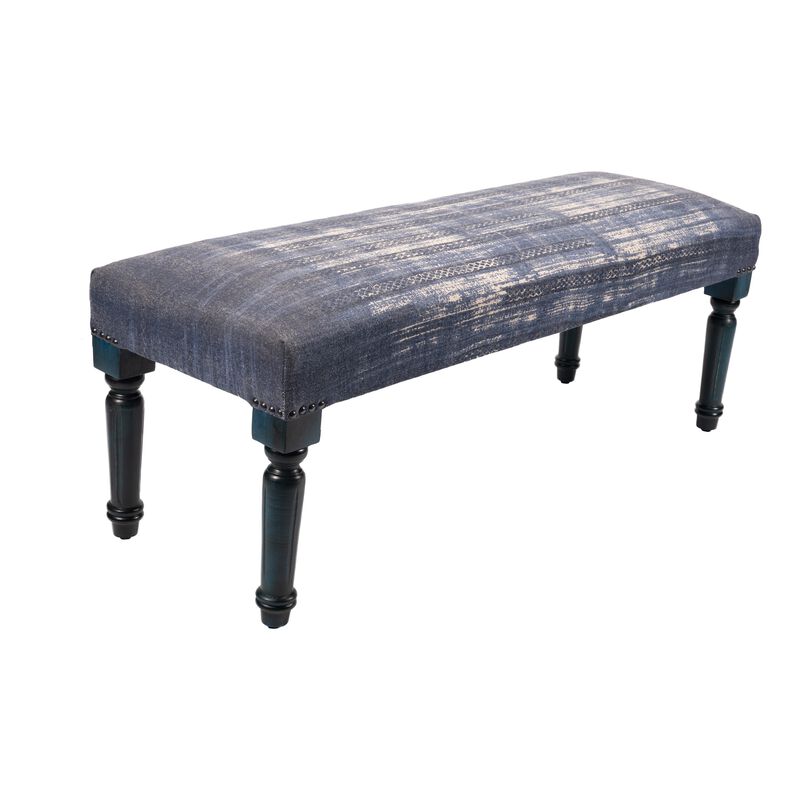 Andrew Cotton Upholstered Accent Bench image number 0