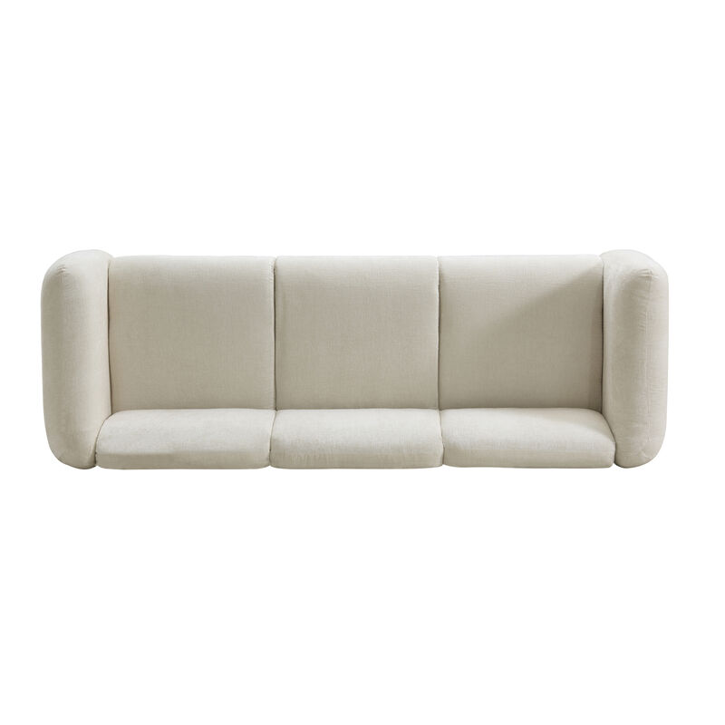 Christopher Knight Home Tamid 87" Modern Upholstered 3 Seater Sofa  with 2 Pillows