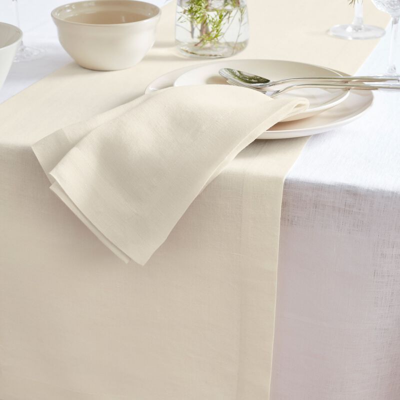 Solino Home Sonoma 100% Linen Dinner Napkins &ndash; Set of 4, 22 x 22 in, Machine Washable, Holiday and Everyday Dining