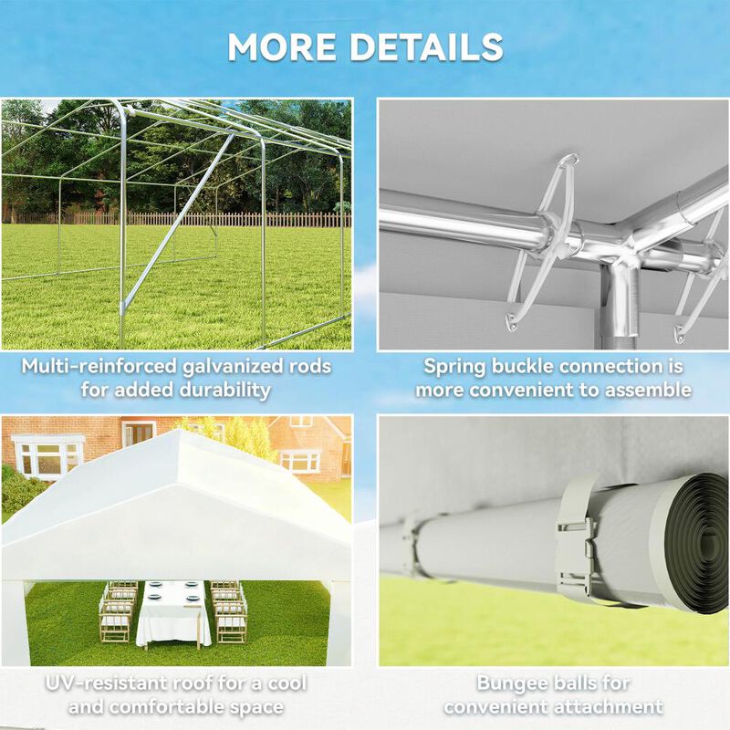 Hivvago Heavy-Duty 23' x 39' Event & Wedding Canopy image number 6