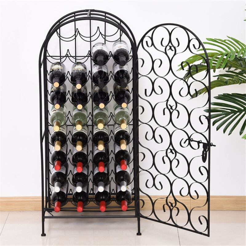 Compact Wine Storage Cabinet with Rack and Display Shelves