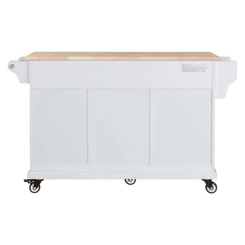 Streamdale Cambridge Natural Wood Top Kitchen Island with Storage image number 2