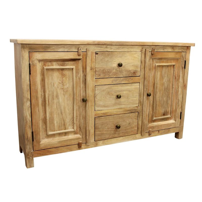 Alex Hamilton Bayside 60 3-Drawer 3-Door Sideboard in Natural Finish