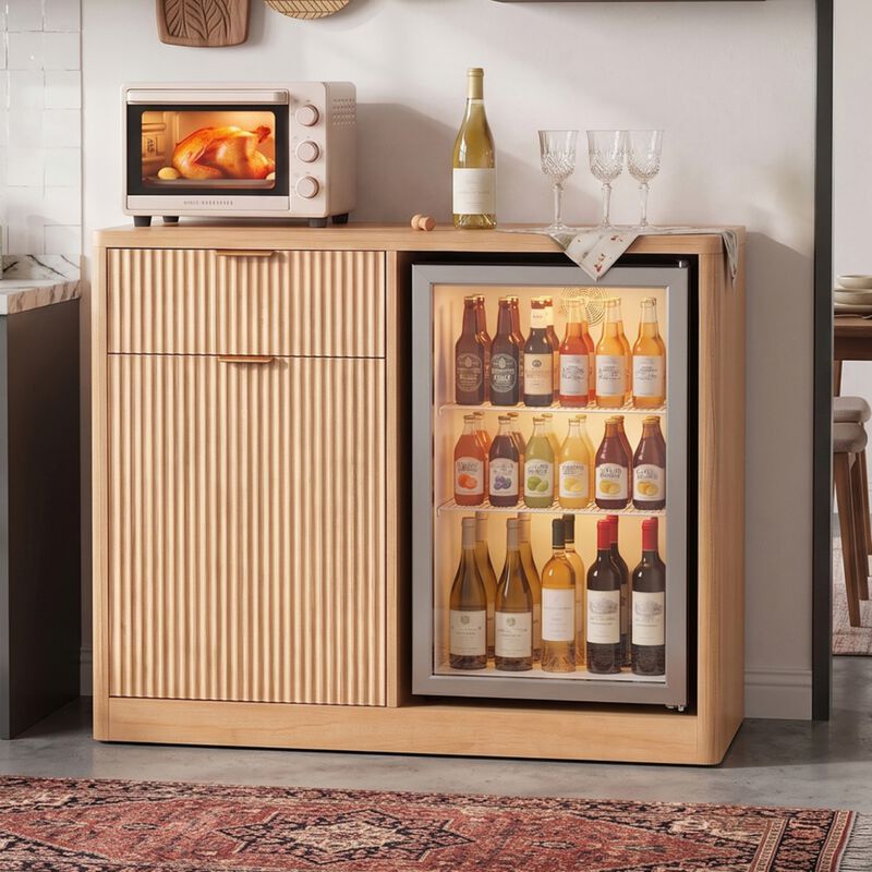 Falfil Mini Fridge Liquor Sideboard Cabinet image number 1