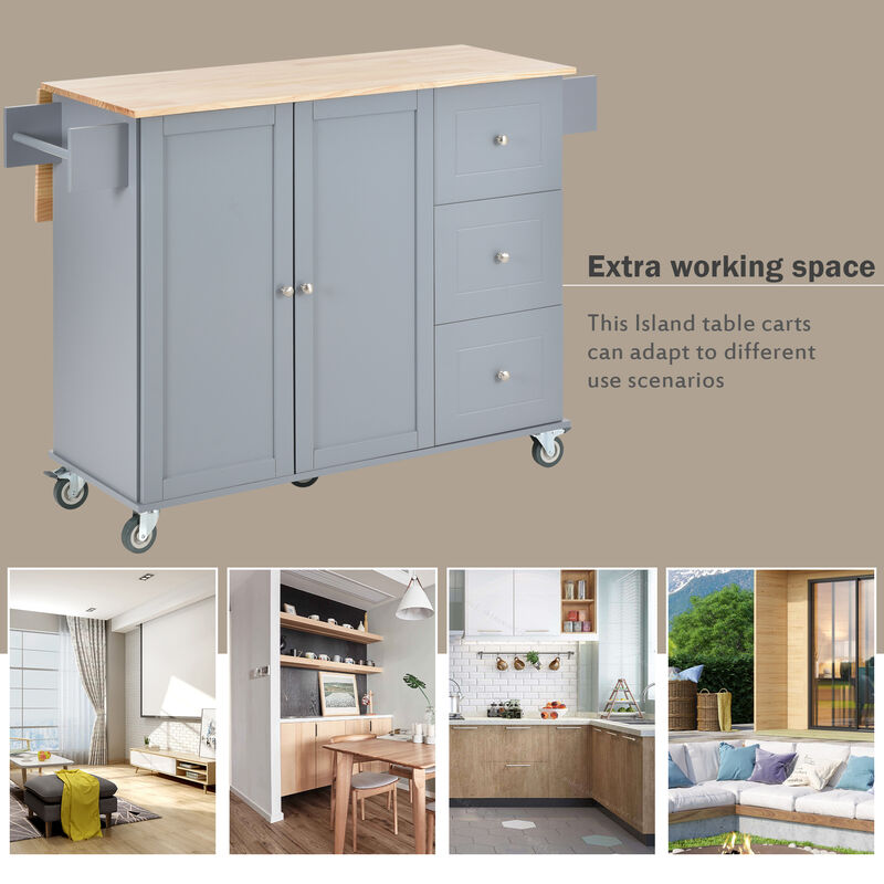Merax Rolling Mobile Kitchen Island image number 8