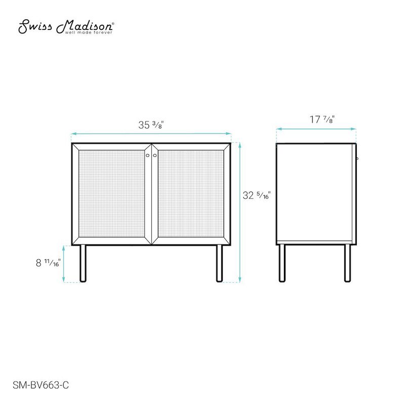 Classe 36" Bathroom Vanity in Black Cabinet Only image number 3