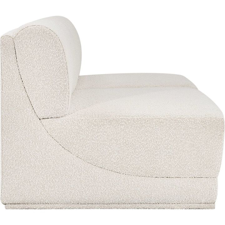 Meridian Furniture Ollie Cream Boucle Fabric Modular Sofa