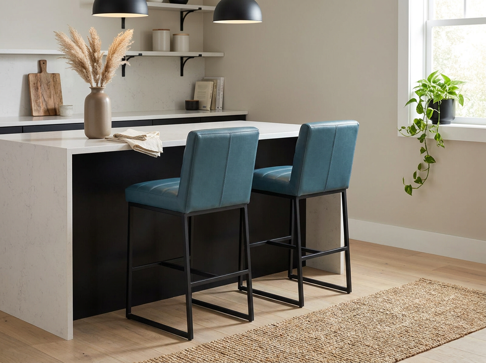 Baja Leather Barstool