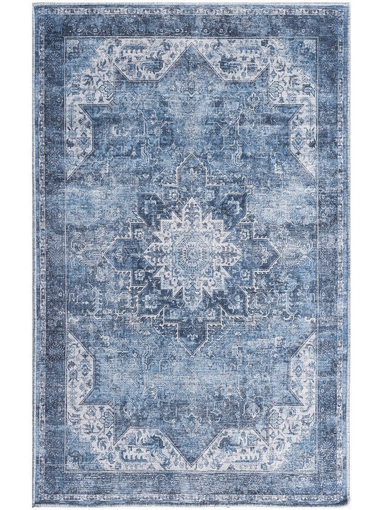 Nourison Washables NWB15 Blue 3' x 5' Rug